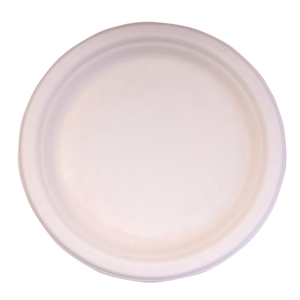 Farfurie biodegradabila BeGreen, alba, 23.2 x 2.1 cm, 50 bucati